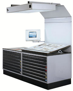 Proof Viewing Station
Model 30.204 with Side Chest and Transparency Viewer